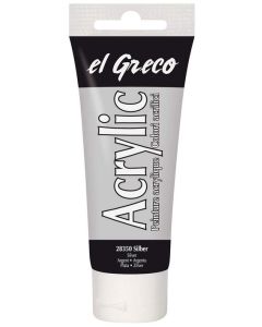 Peinture acrylique EL Greco - 75 ml - Argent  KREUL  tube