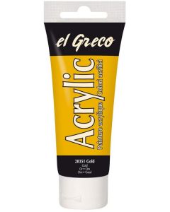 Photo Peinture acrylique EL Greco - 75 ml - Or KREUL  tube