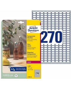 Photo Étiquettes adhésives résistantes - 17,8 x 10 mm - Transparent AVERY