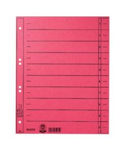 Photo Intercalaires en carton - 240 x 300 mm - Rouge : LEITZ Lot de 100 - 1658-00-25