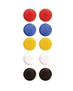 Photo Aimants de signalisation 20 mm - 5 couleurs : MAGNETOPLAN Lot de 10 réf. 16662