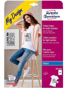 SIGEL  : Lot de 10 films transfert tee shirts - Blanc   IP651