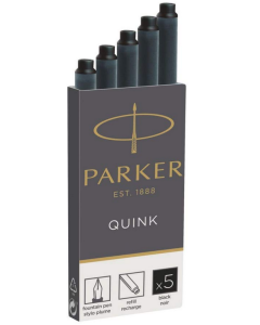 Photo PARKER : Boite de 5 cartouches d'encre Quink - Noir