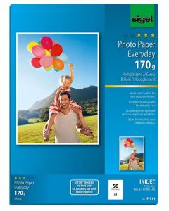 Photo SIGEL IP714 : Papiers photos brillant Everyday Plus - Format A4