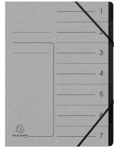Photo Trieur 7 compartiments à élastiques - Gris EXACOMPTA Image