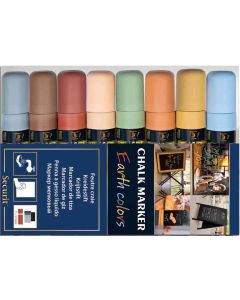 Feutre à craie liquide 7 - 15 mm - Assortiment Ocres : SECURIT Lot de 8 Image