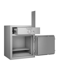 Coffre de dépôt de fonds - Classe 3 - Serrure à clé et électronique - HARTMANN Zephir Dépôt 1403