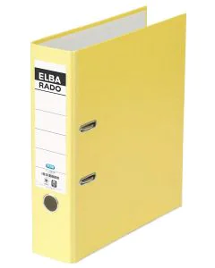 Classeur à levier en PVC - Dos 80 mm - Jaune : ELBA Rado Plast Image