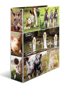Classeur à 2 anneaux - Dos de 70 mm - Animaux de la ferme : HERMA image