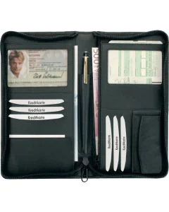 Portefeuille de voyage en Cuir - RFID Document : ALASSIO