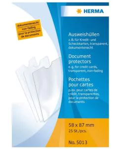 HERMA : Etui de protection pour document 58 x 87 mm 5013