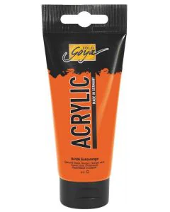 Photo Peinture acrylique Orange pur Tube de 100 ml : KREUL Solo Goya Acrylic 84106