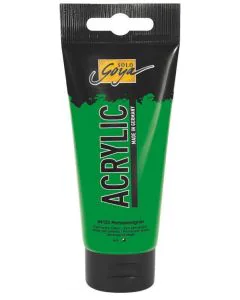 Photo Peinture acrylique Vert permanent Tube de 100 ml : KREUL Solo Goya Acrylic 84133