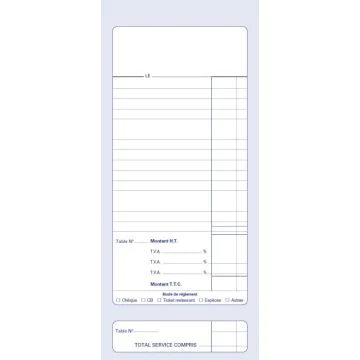 ELVE : Lot de 10 blocs ADDITION non numérotés - Autocopiants Dupli 2201
