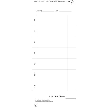 Lot de 10 Blocs PIZZA - Autocopiants Dupli - 235 x 92 mm - 2209 ELVE