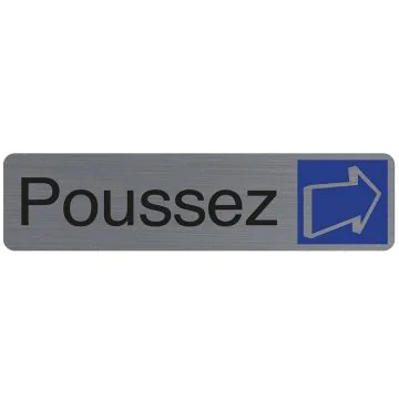 Plaque adhésive de signalisation - Poussez : EXACOMPTA image