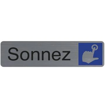 Plaque adhésive de signalisation - Sonnez : EXACOMPTA image