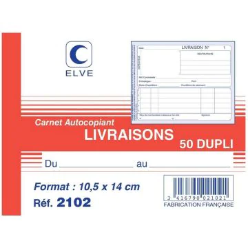 2102 Bon de  Livraison : Manifolds autocopiants Dupli  Elve