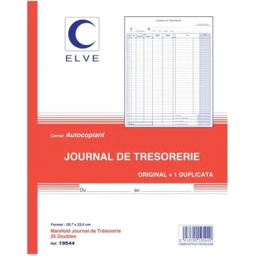 Photo TRESORERIE - Carnet autocopiant Dupli - 297 x 235 mm ELVE 
