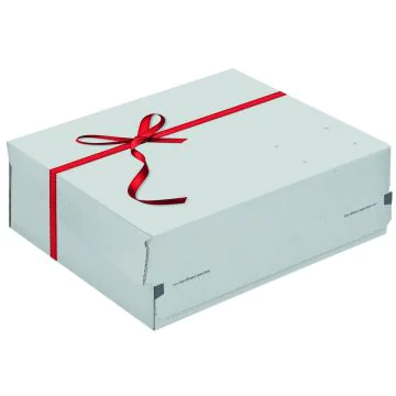 Boîte cadeau d'expédition avec noeud - 250 x 177 x 96 mm : COLOMPAC Visuel