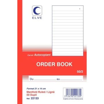 LIGNE TRAVERS : Carnet autocopiant Dupli 22133 - A5 COUVERTURE