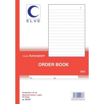 LIGNE TRAVERS : Carnet autocopiant Dupli 22137 - 297 x 210 mm COUVERTURE