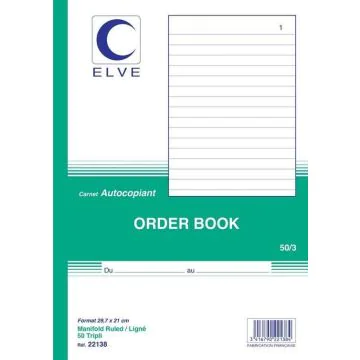 LIGNE TRAVERS : Carnet autocopiant Dupli 22137 - 297 x 210 mm COUVERTURE