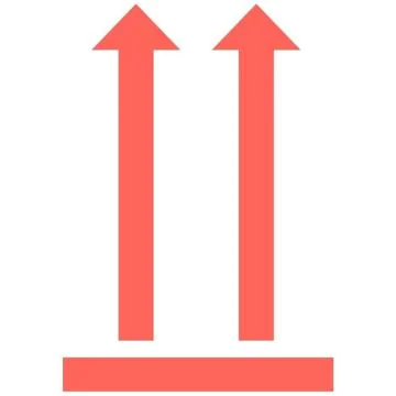 Photo Étiquettes adhésives d'expédition - Symbole Haut