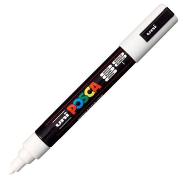 Marqueur peinture Posca PC 5M - Blanc : UNI-BALL photo