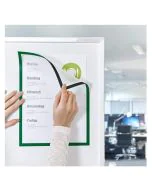 Photo Lot de 5 cadres d'affichage magnétiques - A4 - Vert : MAGNETOPLAN 1130305